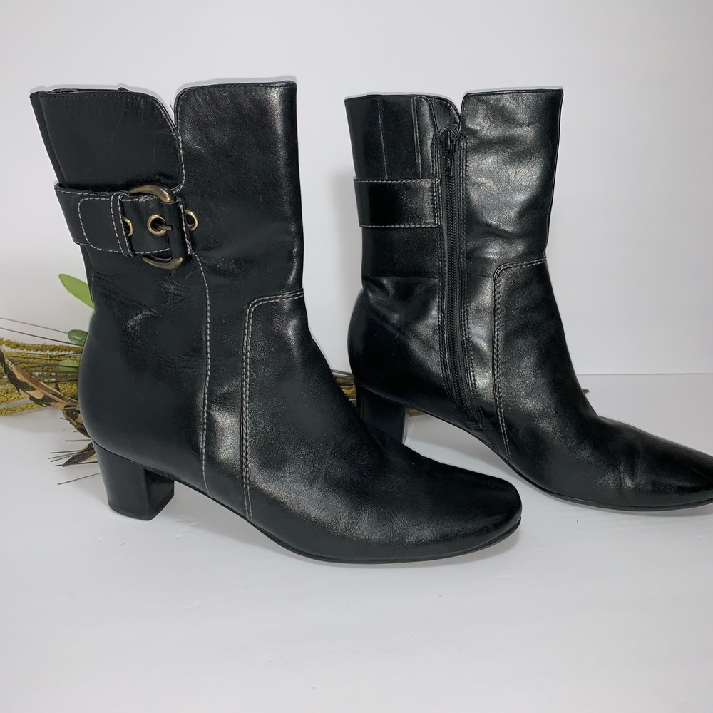 Ecco Boots Leather Mid-calf buckle Size EUR 39 US 8